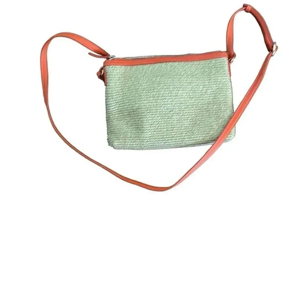 Talbots orange straw purse. - Picture 2 of 3